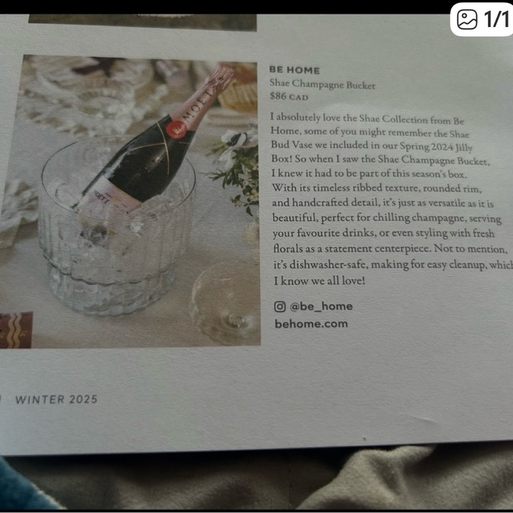 New champagne bucket from The Jilly Box
